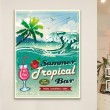 Tableau Vintage Summer Tropical Bar
