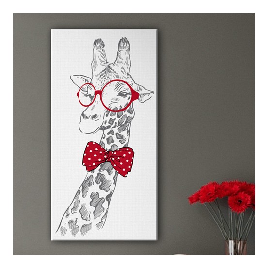 Tableau girafe et arbre 4 tableau hipster girafe