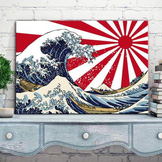 Tableau Japan Tsunami - Toile La vague de Kanagawa