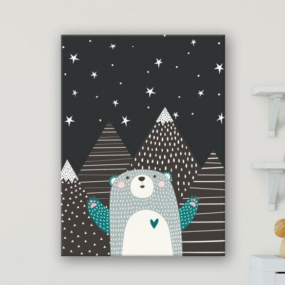 Tableau Ours Polaire Deco Chambre Enfant
