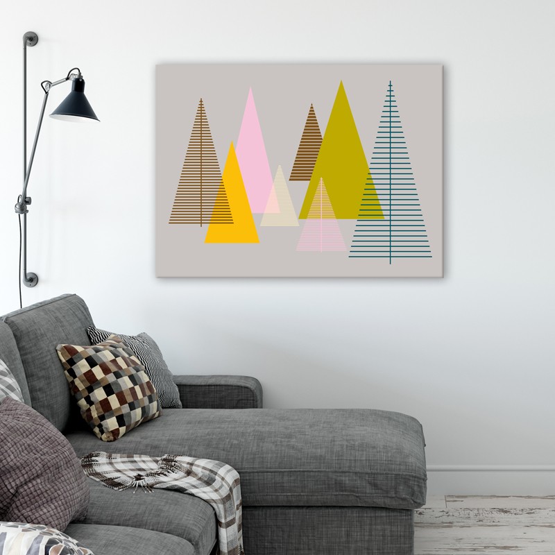 Décor mural triangles hypnotiques - Décoration contemporaine